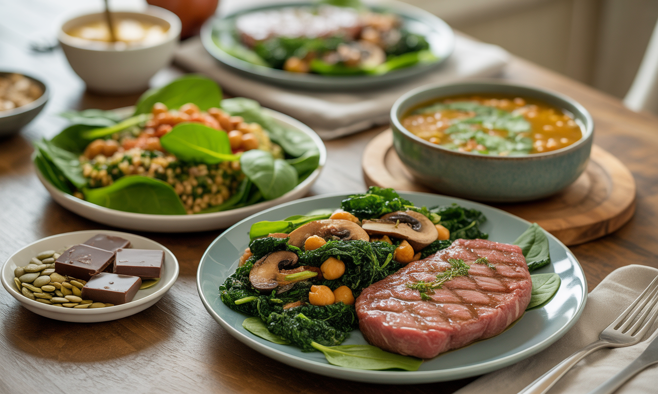 découvrez des idées de recettes riches en fer pour soutenir votre corps pendant les règles et combattre la fatigue menstruelle grâce à une alimentation adaptée.